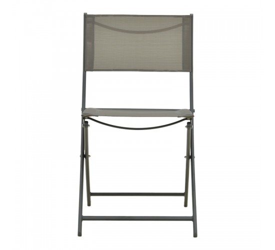 Καρέκλα Jeve πτυσσόμενη μέταλλο-textilene σε ανθρακί απόχρωση 46x51x81εκ Υλικό: STEEL FRAME - TEXTILENE - TUBE 30X15X0.8MM - 19X13X0.8MM 130-000202
