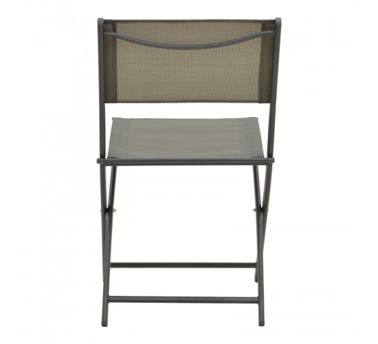 Καρέκλα Jeve πτυσσόμενη μέταλλο-textilene σε ανθρακί απόχρωση 46x51x81εκ Υλικό: STEEL FRAME - TEXTILENE - TUBE 30X15X0.8MM - 19X13X0.8MM 130-000202