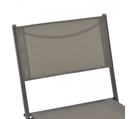 Καρέκλα Jeve πτυσσόμενη μέταλλο-textilene σε ανθρακί απόχρωση 46x51x81εκ Υλικό: STEEL FRAME - TEXTILENE - TUBE 30X15X0.8MM - 19X13X0.8MM 130-000202