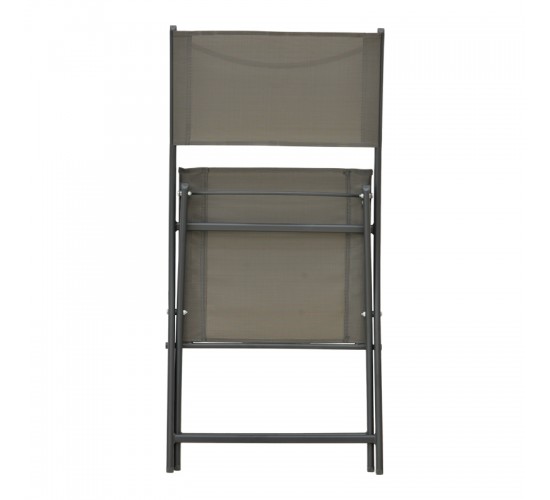 Καρέκλα Jeve πτυσσόμενη μέταλλο-textilene σε ανθρακί απόχρωση 46x51x81εκ Υλικό: STEEL FRAME - TEXTILENE - TUBE 30X15X0.8MM - 19X13X0.8MM 130-000202