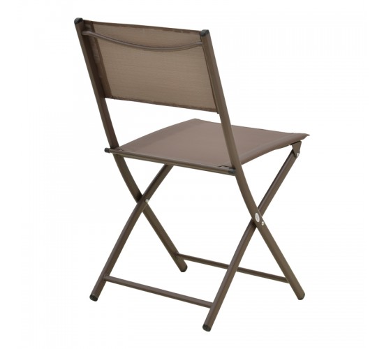 Καρέκλα Jeve πτυσσόμενη σαμπανιζέ μέταλλο και textilene 46x51x81εκ Υλικό: STEEL FRAME - TEXTILENE - TUBE 30X15X0.8MM - 19X13X0.8MM 130-000203