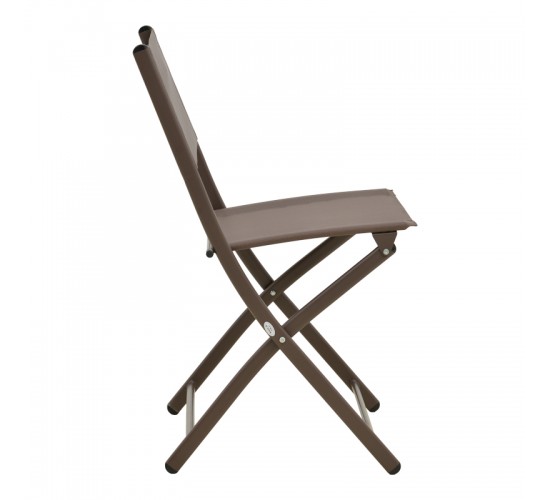 Καρέκλα Jeve πτυσσόμενη σαμπανιζέ μέταλλο και textilene 46x51x81εκ Υλικό: STEEL FRAME - TEXTILENE - TUBE 30X15X0.8MM - 19X13X0.8MM 130-000203