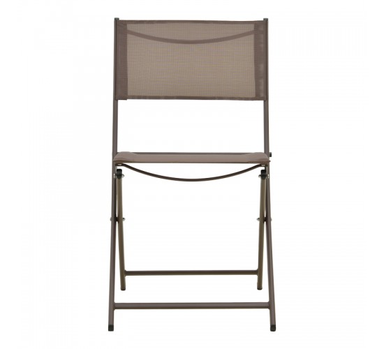 Καρέκλα Jeve πτυσσόμενη σαμπανιζέ μέταλλο και textilene 46x51x81εκ Υλικό: STEEL FRAME - TEXTILENE - TUBE 30X15X0.8MM - 19X13X0.8MM 130-000203
