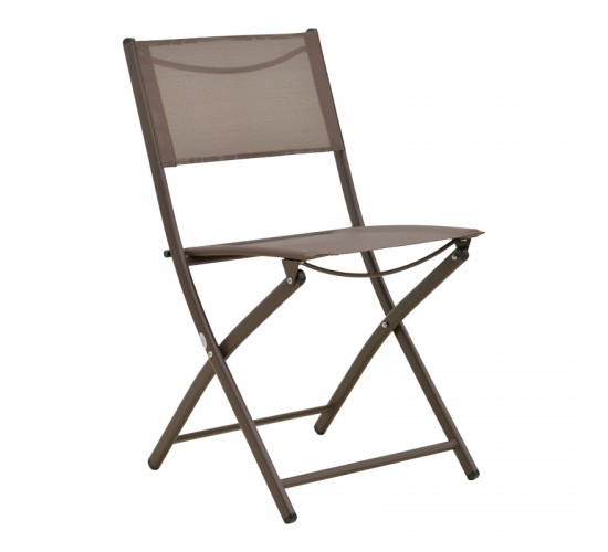 Καρέκλα Jeve πτυσσόμενη σαμπανιζέ μέταλλο και textilene 46x51x81εκ Υλικό: STEEL FRAME - TEXTILENE - TUBE 30X15X0.8MM - 19X13X0.8MM 130-000203