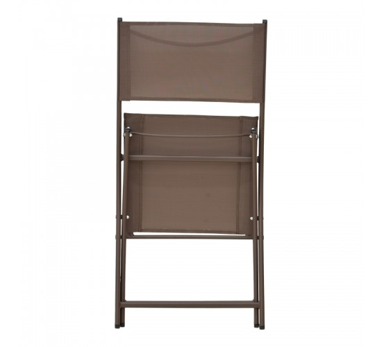 Καρέκλα Jeve πτυσσόμενη σαμπανιζέ μέταλλο και textilene 46x51x81εκ Υλικό: STEEL FRAME - TEXTILENE - TUBE 30X15X0.8MM - 19X13X0.8MM 130-000203