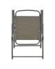 Καρέκλα Vela πτυσσόμενη ανθρακί μέταλλο-textilene σε καφέ απόχρωση 53x58x90εκ Υλικό: STEEL FRAME - TEXTILENE - TUBE 22/42X14MM 130-000204