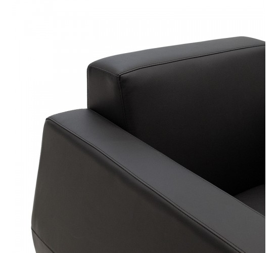 Πολυθρόνα Dermis inox-τεχνόδερμα μαύρο 88x75x75εκ Υλικό: PU - METAL 132-000001 Πολυθρόνα Dermis inox-τεχνόδερμα μαύρο 88x75x75εκ Υλικό: PU - METAL 132-000001