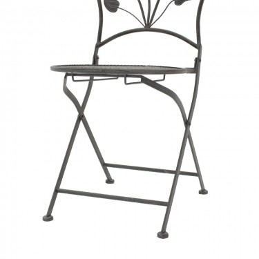 Τραπεζαρία Abriel σετ 3τεμ μέταλλο ανθρακί antique Υλικό: METAL 137-000001