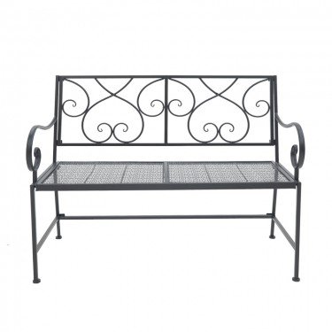 Παγκάκι Cazpo μέταλλο σε μαύρη απόχρωση 114x45x90εκ Υλικό: METAL 137-000009