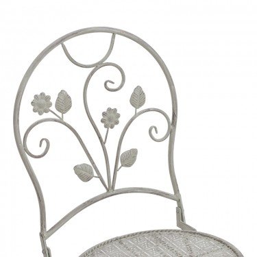 Τραπεζαρία Abriel σετ 3τεμ μέταλλο σε αντικέ γκρι απόχρωση Υλικό: METAL 137-000010