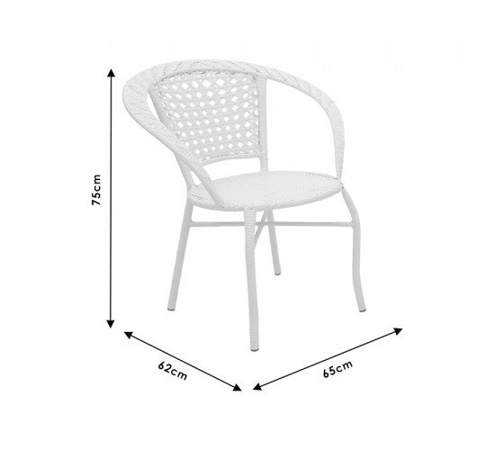 Σαλόνι κήπου Saylor σετ 3τεμ μέταλλο-pe rattan καφέ Υλικό: METAL- PE RATTAN - GLASS 140-000028