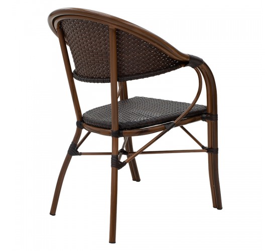 Πολυθρόνα κήπου Paula μέταλλο-rattan καφέ Υλικό: METAL-PE RATTAN 140-000029 Πολυθρόνα κήπου Paula μέταλλο-rattan καφέ Υλικό: METAL-PE RATTAN 140-000029