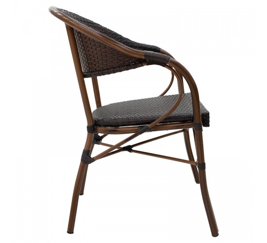 Πολυθρόνα κήπου Paula μέταλλο-rattan καφέ Υλικό: METAL-PE RATTAN 140-000029 Πολυθρόνα κήπου Paula μέταλλο-rattan καφέ Υλικό: METAL-PE RATTAN 140-000029