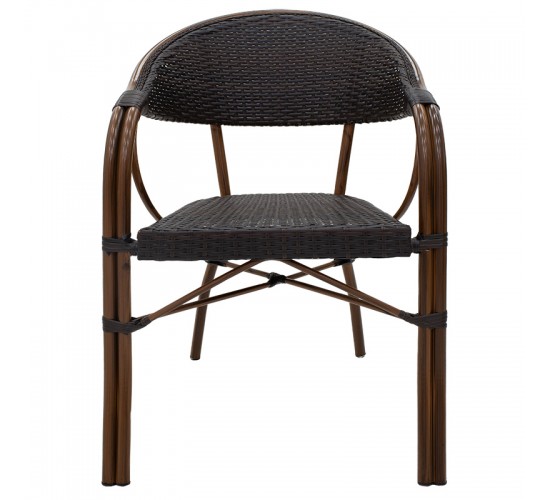 Πολυθρόνα κήπου Paula μέταλλο-rattan καφέ Υλικό: METAL-PE RATTAN 140-000029 Πολυθρόνα κήπου Paula μέταλλο-rattan καφέ Υλικό: METAL-PE RATTAN 140-000029