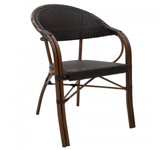 Πολυθρόνα κήπου Paula μέταλλο-rattan καφέ Υλικό: METAL-PE RATTAN 140-000029 Πολυθρόνα κήπου Paula μέταλλο-rattan καφέ Υλικό: METAL-PE RATTAN 140-000029