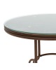 Τραπέζι κήπου Paula μέταλλο-rattan καφέ Φ60x60εκ Υλικό: METAL - GLASS- PE RATTAN 140-000030