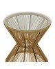Τραπέζι Mabil rattan φυσικό-γυαλί Φ50x55εκ Υλικό: METAL - GLASS - PE RATTAN 140-000053 Τραπέζι Mabil rattan φυσικό-γυαλί Φ50x55εκ Υλικό: METAL - GLASS - PE RATTAN 140-000053