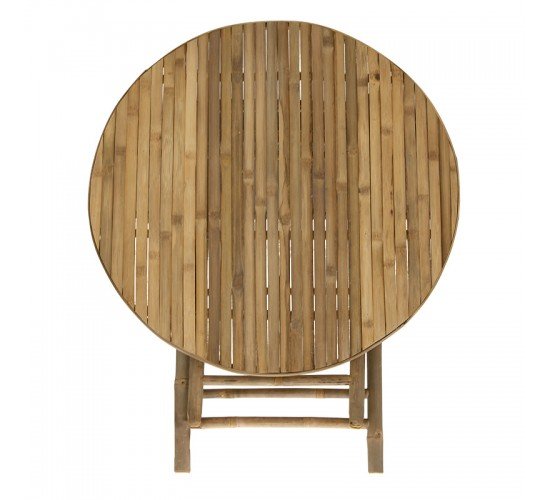 Τραπέζι Obbie πτυσσόμενο bamboo φυσικό Φ90x77εκ Υλικό: BAMBOO 141-000015