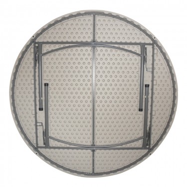 Τραπέζι βαλίτσα catering Comfort πτυσσόμενο στρόγγυλο σε λευκή απόχρωση Φ180x74εκ Υλικό: HDPE SURFACE - METALLIC LEGS 142-000019