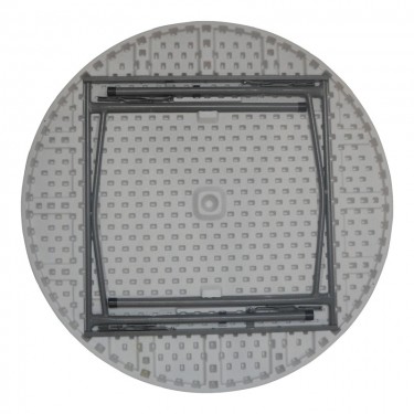 Τραπέζι catering Comfort πτυσσόμενο στρόγγυλο σε λευκή απόχρωση Φ120x74εκ Υλικό: HDPE SURFACE - METALLIC LEGS 142-000020