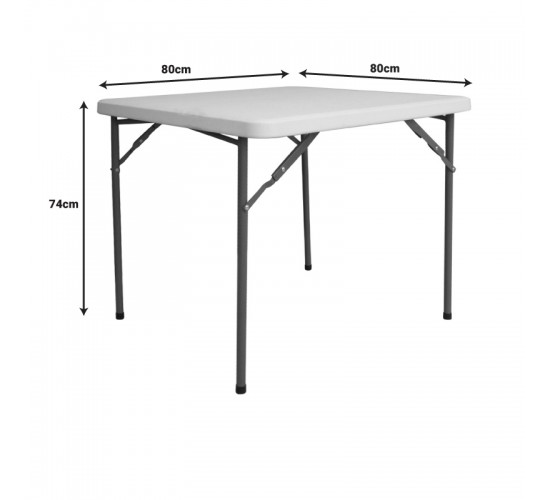 Τραπέζι catering Comfort πτυσσόμενο σε λευκή απόχρωση 80x80x74εκ Υλικό: HDPE SURFACE - METALLIC LEGS 142-000021 Τραπέζι catering Comfort πτυσσόμενο σε λευκή απόχρωση 80x80x74εκ Υλικό: HDPE SURFACE - METALLIC LEGS 142-000021