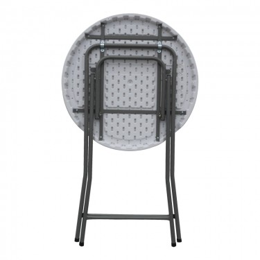 Τραπέζι μπαρ catering Event πτυσσόμενο λευκό Φ81x110εκ Υλικό: HDPE plastic-powder coated steel frame 142-000022