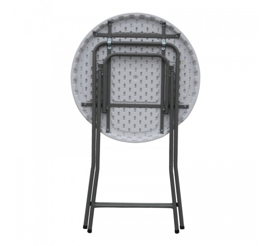 Τραπέζι μπαρ catering Event πτυσσόμενο λευκό Φ81x110εκ Υλικό: HDPE plastic-powder coated steel frame 142-000022