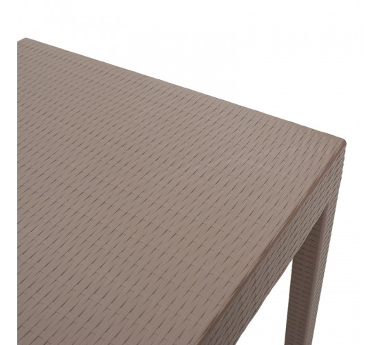 Τραπέζι Gabi PP χρώμα μόκα 80x80x77εκ Υλικό: PP 143-000025