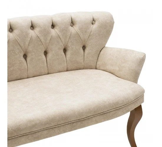Καναπές Samara 2θέσιος ύφασμα μπεζ antique 130x64x78εκ Υλικό: WOOD - FABRIC 146-000007 Καναπές Samara 2θέσιος ύφασμα μπεζ antique 130x64x78εκ Υλικό: WOOD - FABRIC 146-000007