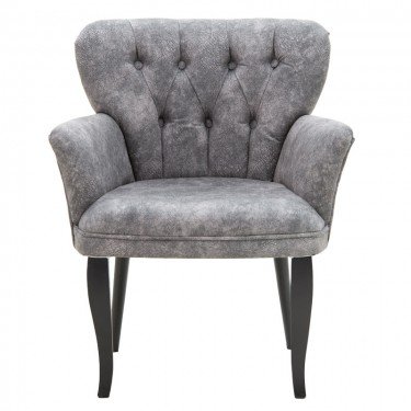 Πολυθρόνα Samara βελούδο ανθρακί με μαύρα πόδια 54x71x79εκ Υλικό: WOOD - VELVET 146-000073