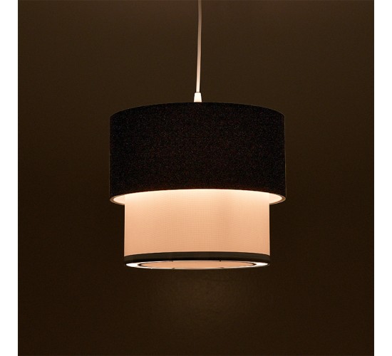 Φωτιστικό οροφής μονόφωτο PWL-0963 Ε27 γκρι-λευκό Φ30x55εκ Υλικό: PVC - FABRIC 147-000009