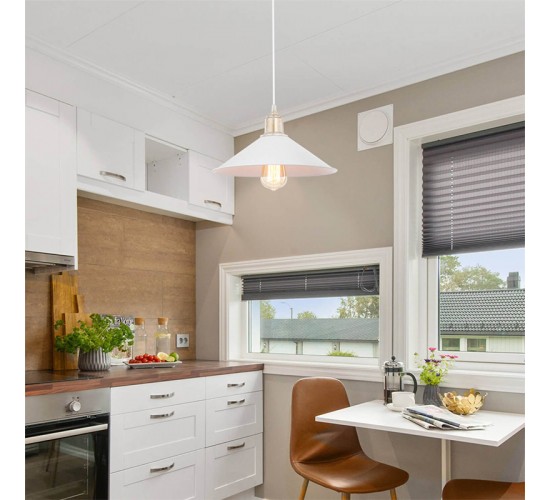 Φωτιστικό οροφής μονόφωτο PWL-0964 Ε27 λευκό Φ30x14.5εκ Υλικό: PVC - ABS 147-000012