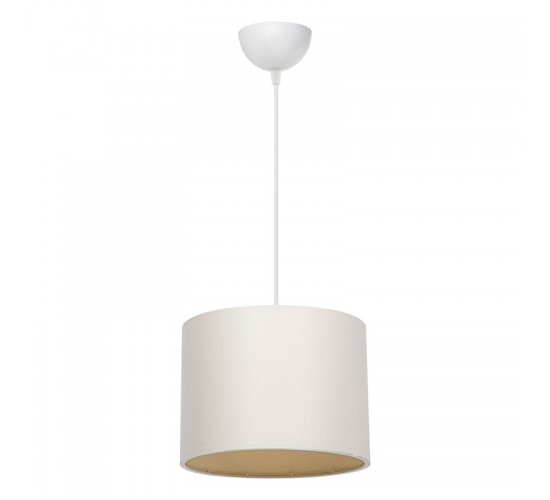 Φωτιστικό οροφής μονόφωτο PWL-1115 Ε27 κρεμ-λευκό Φ22x16.5εκ Υλικό: PVC 147-000057