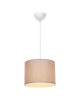 Φωτιστικό οροφής μονόφωτο PWL-1115 Ε27 μπεζ-λευκό Φ22x16,5εκ Υλικό: FABRIC 147-000058