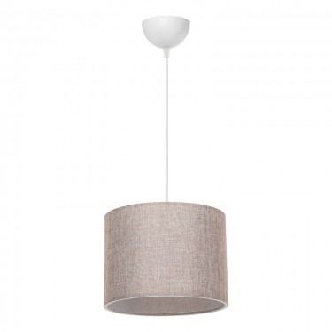 Φωτιστικό οροφής μονόφωτο PWL-1115 Ε27 μπεζ-λευκό Φ22x16,5εκ Υλικό: FABRIC 147-000058