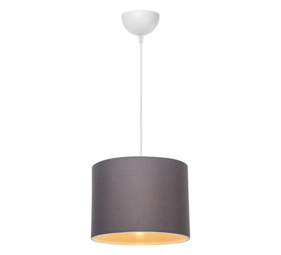 Φωτιστικό οροφής μονόφωτο PWL-1115 Ε27 γκρι-λευκό Φ22x16,5εκ Υλικό: FABRIC 147-000059
