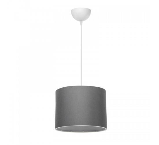 Φωτιστικό οροφής μονόφωτο PWL-1115 Ε27 γκρι-λευκό Φ22x16,5εκ Υλικό: FABRIC 147-000059