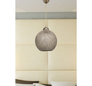 Φωτιστικό οροφής μονόφωτο Leshia Ε27 καφέ Φ26x26εκ Υλικό: JUTE 147-000084