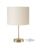 Επιτραπέζιο φωτιστικό PWL-1183 Ε27 κρεμ-χρυσό Φ22x36.5εκ Υλικό: METAL - FABRIC 147-000100