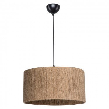 Φωτιστικό οροφής μονόφωτο PWL-1184 Ε27 καφέ Φ40x20εκ Υλικό: ROPE 147-000101