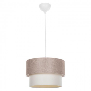 Φωτιστικό οροφής μονόφωτο PWL-1194 Ε27 μπεζ Φ30x19εκ Υλικό: FABRIC 147-000116