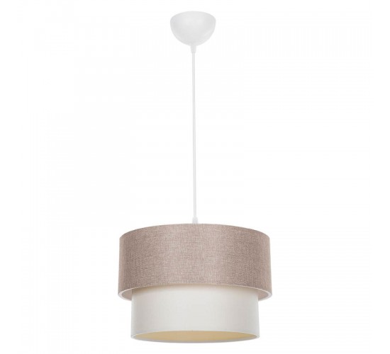 Φωτιστικό οροφής μονόφωτο PWL-1194 Ε27 μπεζ Φ30x19εκ Υλικό: FABRIC 147-000116