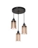Φωτιστικό οροφής τρίφωτο PWL-1195 Ε27 μαύρο-amber Φ30x80εκ Υλικό: METAL 147-000121