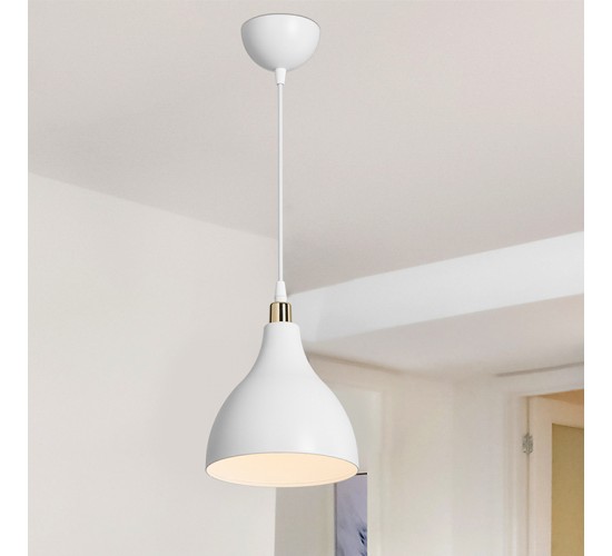 Φωτιστικό οροφής μονόφωτο Lofty Ε27 λευκό Φ18x22εκ Υλικό: ABS PLASTIC 147-000130