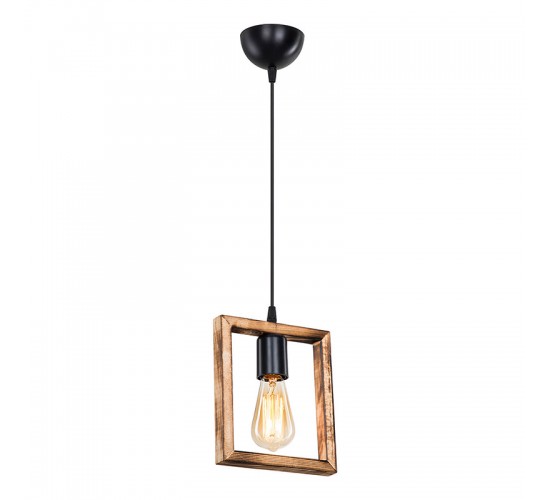 Φωτιστικό οροφής μονόφωτο Isolate Ε27 καρυδί 18.5x3x24εκ Υλικό: WOOD 147-000136