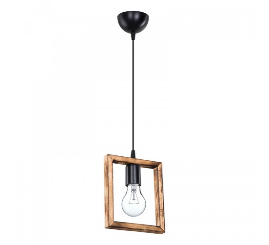 Φωτιστικό οροφής μονόφωτο Isolate Ε27 καρυδί 18.5x3x24εκ Υλικό: WOOD 147-000136