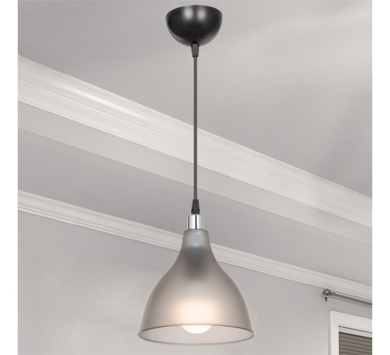 Φωτιστικό οροφής μονόφωτο Orazio Ε27 ανθρακί-μαύρο Φ18.5x56εκ 147-000150