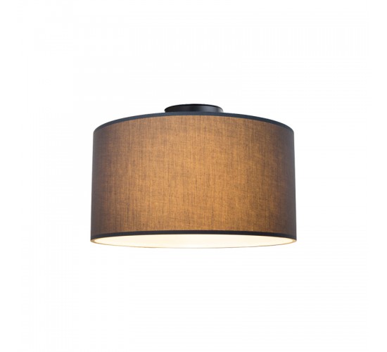 Φωτιστικό οροφής μονόφωτο Momoa ύφασμα σε γκρι απόχρωση Φ30x21εκ Υλικό: FABRIC - METAL 147-000164