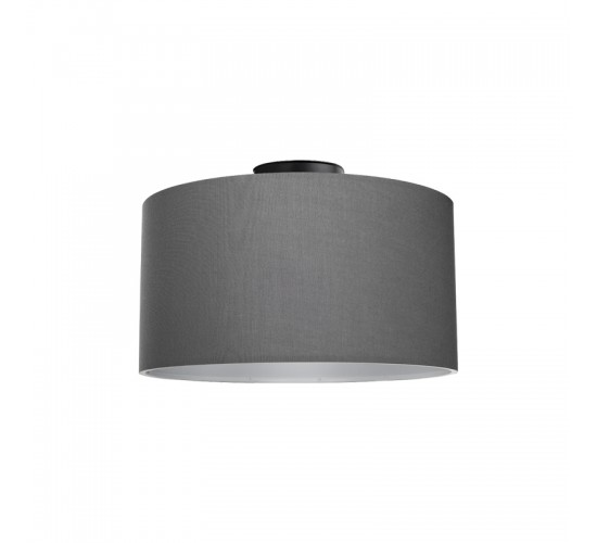 Φωτιστικό οροφής μονόφωτο Momoa ύφασμα σε γκρι απόχρωση Φ30x21εκ Υλικό: FABRIC - METAL 147-000164