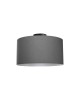 Φωτιστικό οροφής μονόφωτο Momoa ύφασμα σε γκρι απόχρωση Φ30x21εκ Υλικό: FABRIC - METAL 147-000164